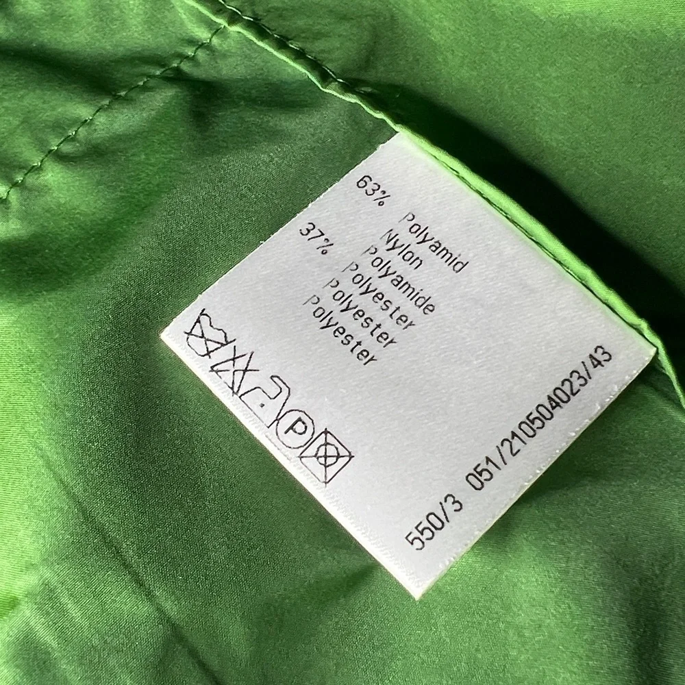 St Emile Sz 10 Green Nylon Lightweight Front Button Jacket Blazer
